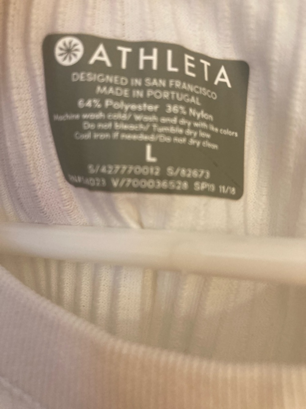 Classic Ribbed White Short-Sleeve Tee - Picture 2 of 9